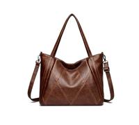 FANDARE Sac à Main Femme Sacs épaule bandoulière Mallette PU Cuir Cartable 12.9 Pouce Laptop Messager Attaché-Case Pochette Sacoche Portés Cabas pour Voyage Shopper Sacoches Besace Tote Bag Marron