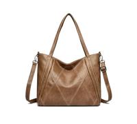 FANDARE Sac à Main Femme Sacs épaule bandoulière Mallette PU Cuir Cartable 12.9 Pouce Laptop Messager Attaché-Case Pochette Sacoche Portés Cabas pour Voyage Shopper Sacoches Besace Tote Bag Kaki