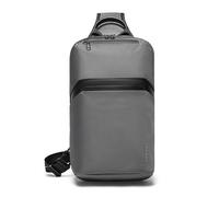 FANDARE Sac Banane Homme Femme Imperméable Léger Sac à Bandoulière 10.5" Tablet Minimaliste Voyage Sport Petit Sac Polyester Résistant à l'eau pour Travail Déplacements Quotidiens Gris