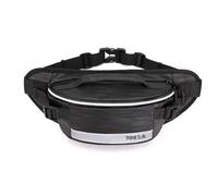 FANDARE Sac Banane Homme Femme Sac à Dos Ceinture Multi-Poches Grande Capacité Voyage Quotidien Réfléchissant Etanche Nylon Noir