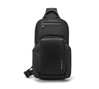 FANDARE Sac Banane Homme Imperméable léger pour Voyage Professionnel Sac à Bandoulière Sport Minimaliste avec Poche Dédiée 10.5" Tablet Polyester Résistant à l'eau Noir