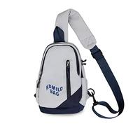 FANDARE Sac Bandoulière Femme Élégant Double Coloris Nylon Imperméable Léger pour Voyage Sport et Utilisation Quotidienne Design Moderne et Minimaliste Gris et Bleu