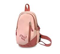FANDARE Sac Bandoulière Femme Élégant Double Coloris Nylon Imperméable Léger pour Voyage Sport et Utilisation Quotidienne Design Moderne et Minimaliste Rose
