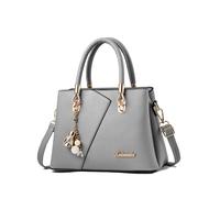 FANDARE Sac Bandoulière Femme Multi Poches Sac à Main PU Cuir Sac Messager Étanche Sac portés Épaule pour Voyage Travail Achats Fête Gris