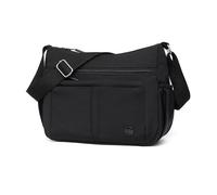 FANDARE Sac Bandoulière Femme Nylon Sacs a Main Femmes Message Sacoche Messenger Multipoches avec Bandoulière Réglable Besace pour Shopping, Travail, Voyage Sacs portés épaule Noir