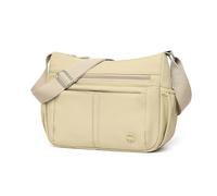 FANDARE Sac Bandoulière Femme Nylon Sacs a Main Femmes Message Sacoche Messenger Multipoches avec Bandoulière Réglable Besace pour Shopping, Travail, Voyage Sacs portés épaule Kaki
