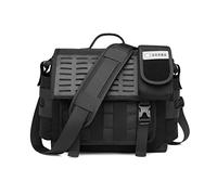 FANDARE Sac Bandoulière Homme Sacoche Sac d'épaule Sacs Bandoulière Briefcase pour 12.9 Pouces Laptop Crossbody Messenger Bag avec Multi-Poches Grand Sac de Travail Université Ecole Cartable Noir