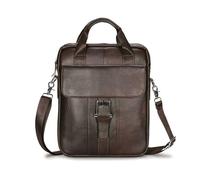 FANDARE Sac Bandoulière Hommes Sacoche Bandoulière Cuir Homme Vintage Shoulder Bag Business D'épaule Cartable Besace pour Portable pour Usage Quotidien Voyage Voyage, Randonnée et Travailler Marron