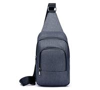 FANDARE Sac Bandoulière Sport Unisex, Sac à Dos de Poitrine Léger Imperméable, Multi-Poches pour Voyage, Randonnée, Running, Vélo, Camping, Sports Extérieur et Urbain Gris