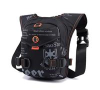 FANDARE Sac de Jambe pour Hommes et Femmes à la Taille, Banane Ceinture de Course, Bandoulière Poitrine pour Voyage Sports Travers Cyclisme Moto - Noir