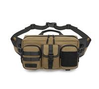 FANDARE Sac de Poitrine Bandoulière Militaire pour Homme - Sport, Course, Randonnée, Cyclisme, Jogging - Kaki