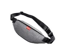 FANDARE Sac de Poitrine Homme Femme Sac de Taille Sacoche Bandouliere Sling Waist Bag Sac d'Epaule Sacoche de Ceinture pour Voyage Affaires Randonnée Cyclisme Jogging Durable Polyester Gris