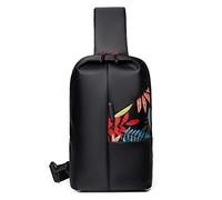 FANDARE Sac de Poitrine Homme Sacoche Femme Bandouliere Léger Sling Bag Sac d'Epaule pour Voyage Sport Randonnée Vélo Camping Excursion Sac Poitrine Noir
