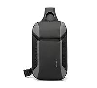 FANDARE Sac De Poitrine Multifonction Imperméable en Polyester Respirant, pour Voyage Sport et Travail Convient pour Tablet 10.5 Pouces Moderne et Compact Gris