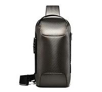 FANDARE Sac de Poitrine Sling Crossbody Bag avec USB Homme Femme Affaires Sacoche Grande Sac d'Epaule Garçon Sacoche de Ceinture Sac Bandoulière pour Voyage Randonnée Cyclisme Jogging Durable Or