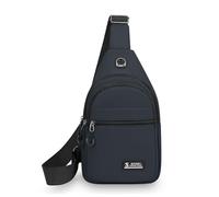 FANDARE Sac de Poitrine Unisex Sacs bandoulière Imperméable Sacs Bananes Multi-Poche pour téléphone de 6,7'' pour trajets Quotidiens/Aventures en Plein air Hommes Femmes Mains Bleu foncé C