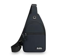 FANDARE Sac de poitrine Unisex Sacs bandoulière Imperméable Sacs bananes Multi-poche pour téléphone de 6,7'' Pour trajets quotidiens/aventures en plein air Hommes Femmes Mains Bleu foncé D