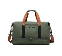 FANDARE Sac de Voyage Cabine avec Compartiment à Chaussures - Bagage de Sport Fitness pour Femme Homme, Polochon Weekend Plage Fourre-Tout Vert