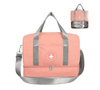FANDARE Sac de Voyage Gym Sac d'épaule Week-End Sac à Dos Natation Sac de Sport Duffel Bag avec Compartiment Chaussures pour Hommes Femmes Sac à Main de Plage Vacances Entraînement Randonnée Orange L