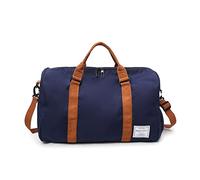 FANDARE Sac de Voyage Sac de Sport Femme Cabine Sac à Main Sac Week-End Homme Voyage Sacs polochons Sac de Sport Fitness Grande capacité Sac à Main avec Compartiment à Chaussures Bleu foncé