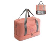 FANDARE Sac de Voyage Sac de Sport Travel Duffel Bag Sac Sport Gym avec Compartiment Chaussures, Hommes/Femmes Sac à Main de Plage Orange