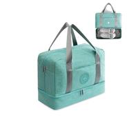 FANDARE Sac de Voyage Sac de Sport Travel Duffel Bag Sac Sport Gym avec Compartiment Chaussures, Hommes/Femmes Sac à Main de Plage Vert