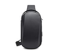 FANDARE Sac Poitrine Affaires Sacs de Bandoulière Sacoche avec USB Sac d'Epaule pour Homme Voyage Vélo Camping Excursion Impermeable Style de Voiture de Sport Grande Capacité Sac a Dos Noir