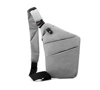 FANDARE Sac Poitrine Homme Sac Bandoulière des Sports Antivol Sacoche Sac Bandouliere Femmes Sac d'Epaule Sacoche Sacs a Dos Porté pour Voyage Sports épaule Travers Cyclisme Moto Sling Bag Gris