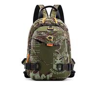 FANDARE Sac Poitrine Porté Travers - Sac à Dos D'école Pour Femme et Homme - Sac D'Epaule, Randonnée, Bandoulière, Sacoche Voyage Avec Trou D'écouteur & Bandoulière Détachable - Camo