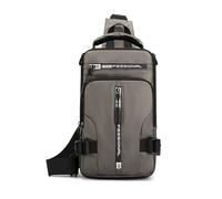 FANDARE Sac Poitrine Sacoche Bandoulière Homme Sacs à Dos porté Travers avec Port de Chargement USB Sacs à Dos de randonnée Sac d'Epaule pour Voyage Sports Travers Moto Sling Bag Khaki