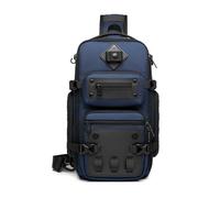 FANDARE Sac Poitrine Sacoche Sac à Bandoulière Homme Tactique Sacs à Dos porté Travers avec Sangle pour trépied Sacs de randonnée Sac d'Epaule pour Voyage Moto Sling Bag Bleu