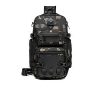 FANDARE Sac Poitrine Sacoche Sac à Bandoulière Homme Tactique Sacs à Dos porté Travers avec Sangle pour trépied Sacs de randonnée Sac d'Epaule pour Voyage Moto Sling Bag Camo