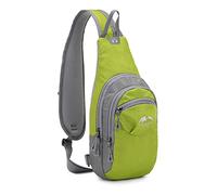 FANDARE Sac Poitrine Sacs de Sport bandoulière Sacs à Dos porté Travers Homme Femme Sacs Bananes de randonnée Sacs bandoulière Sacoche pour Voyage Sports Travers Cyclisme Moto Sac d'Epaule Vert