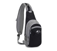 FANDARE Sac Poitrine Sacs de Sport bandoulière Sacs à Dos porté Travers Homme Femme Sacs Bananes de randonnée Sacs bandoulière Sacoche pour Voyage Sports Travers Cyclisme Moto Sac d'Epaule Noir