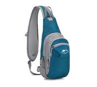 FANDARE Sac Poitrine Sacs de Sport bandoulière Sacs à Dos porté Travers Homme Femme Sacs Bananes de randonnée Sacs bandoulière Sacoche pour Voyage Sports Travers Cyclisme Moto Sac d'Epaule Bleu foncé