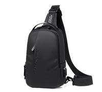 FANDARE Sac Poitrine Sacs de Sport bandoulière Sacs à Dos porté Travers Homme Sac d'Epaule avec Chargement USB et Port Nylon Sacoche pour Cyclisme Moto en Plein Air Sling Bag Noir