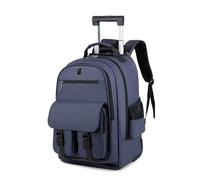 FANDARE Sacoche à roulettes pour 15.6 Pouces Ordinateur Portable Hommes Enseignant Mallettes avec roulement Rapide Sac voyage Trolley Sacs à dos urbain Rolling Laptop Bag Imperméable PU Film Bleu