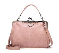 FANDARE Sacoche Femme Sac A Main Sacs Cabas Bandoulieres Cuir PU Tendance Petit Fille Portés Epaule Crossbody Bag Téléphone Sac D'épaule Large Capacité Achats Fête École Voyage Rose