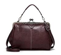 FANDARE Sacoche Femme Sac A Main Sacs Cabas Bandoulieres Cuir PU Tendance Petit Fille Portés Epaule Crossbody Bag Téléphone Sac D'épaule Large Capacité Achats Fête École Voyage Café Foncé