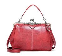 FANDARE Sacoche Femme Sac A Main Sacs Cabas Bandoulieres Cuir PU Tendance Petit Fille Portés Epaule Crossbody Bag Téléphone Sac D'épaule Large Capacité Achats Fête École Voyage Rouge