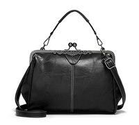FANDARE Sacoche Femme Sac A Main Sacs Cabas Bandoulieres Cuir PU Tendance Petit Fille Portés Epaule Crossbody Bag Téléphone Sac D'épaule Large Capacité Achats Fête École Voyage Noir