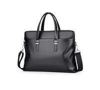 FANDARE Sacoche Messager pour Homme en PU PU Cuir, Sac d'Affaires Grande Capacité pour Ordinateur Portable, Multipoches pour Bureau/Voyage/Quotidien pour Cadres et Hommes d'Affaires Noir