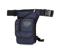 FANDARE Sacoche Moto Poitrine et Bandoulière - Sac de Jambe Porté Travers pour Homme Femme - d'Epaule Pour Voyage Sports Cyclisme Moto Sling Bag Bleu
