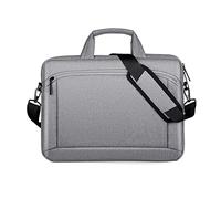 FANDARE Sacoche Ordinateur Portable pour 12.9 Pouces Laptop Sac à Bandoulière Mallette Sacoche Pochette Cartable pour Hommes Femmes Collège Cours Travail Affaires VoyageGris Clair M