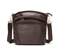 FANDARE Sacs à bandoulière Femme Petits Sacs pour Téléphone Cuir Sac d'épaule Sac à Main Femme Porte Monnaie Portefeuille Pochette pour Carte de crédit Crossbody Bag Marron foncé