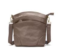 FANDARE Sacs à bandoulière Femme Petits Sacs pour Téléphone Cuir Sac d'épaule Sac à Main Femme Porte Monnaie Portefeuille Pochette pour Carte de crédit Crossbody Bag Gris