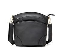 FANDARE Sacs à bandoulière Femme Petits Sacs pour Téléphone Cuir Sac d'épaule Sac à Main Femme Porte Monnaie Portefeuille Pochette pour Carte de crédit Crossbody Bag Noir
