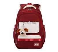 FANDARE Sacs à Dos Filles Garçon Cartables Femme Homme Backpack Cartables Scolaires Back to School Sac a Dos College Cartable Fille Primaire Voyage Sac Ecole Scolaires School Daypack Rouge