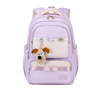 FANDARE Sacs à Dos Filles Garçon Cartables Femme Homme Backpack Cartables Scolaires Back to School Sac a Dos College Cartable Fille Primaire Voyage Sac Ecole Scolaires School Daypack Violet Clair