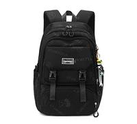 FANDARE Sacs à Dos Loisir Fille Garçon Cartable Sacs à Main portés Dos Sacs à Dos Femme Sacs à Dos pour 15,6 Pouces Ordinateur Portable pour College Voyage Sacs À Bandoulière Noir